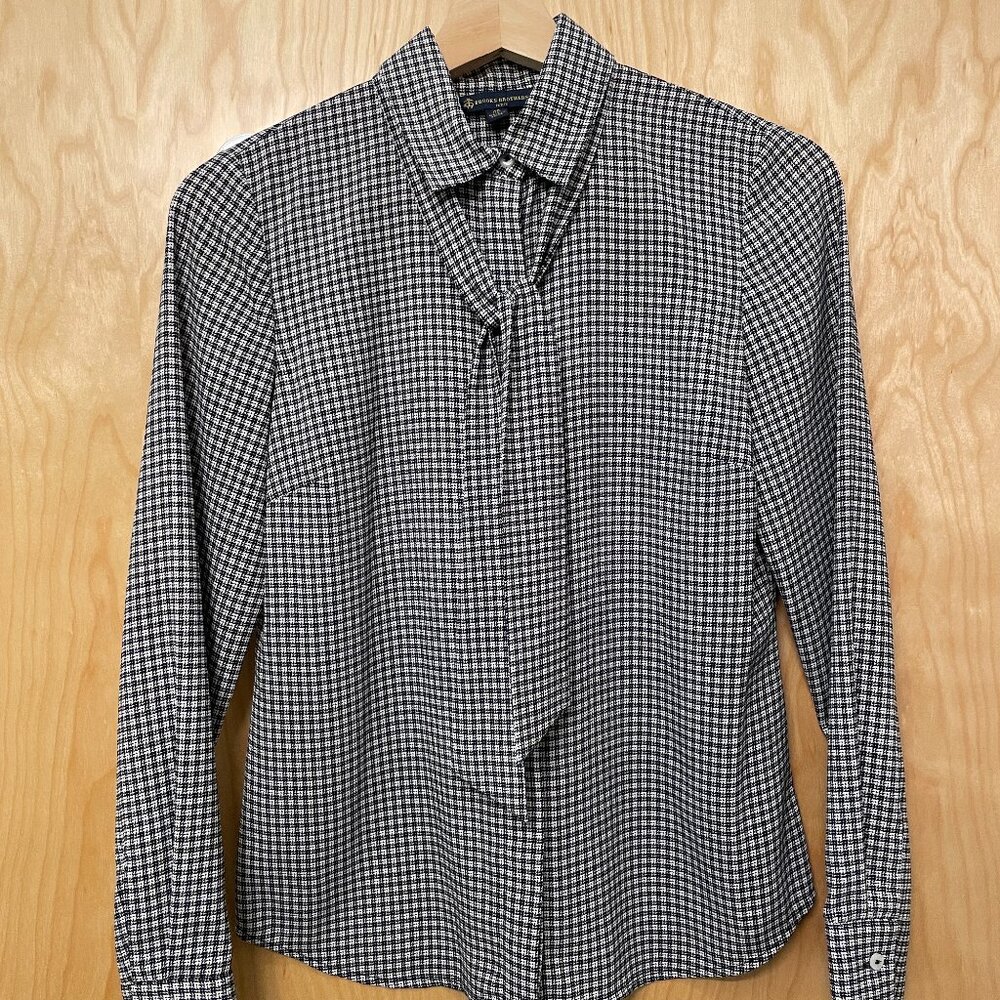 Brooks Brothers Women’s Houndstooth Blouse – Size 4P
